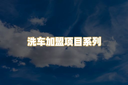 洗车加盟项目系列